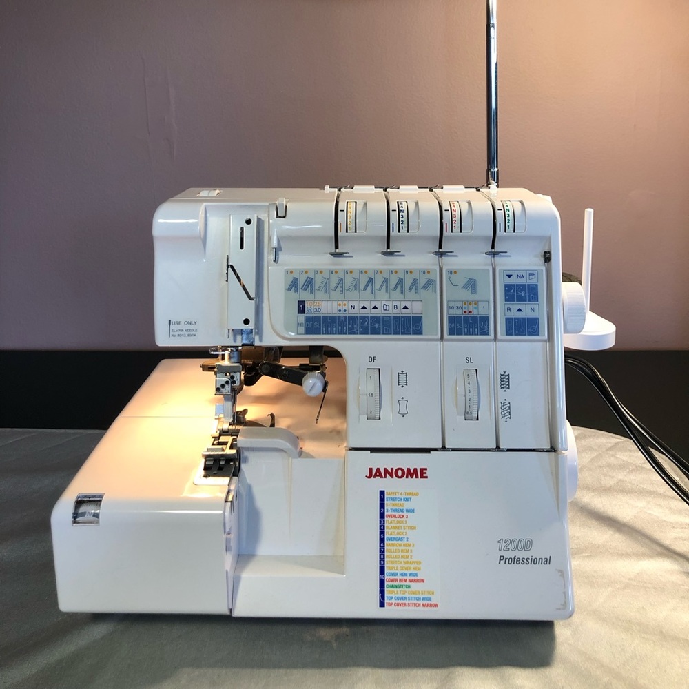 Janome 1200D Combo Overlock, Cover Hem, Top Cover Hem Serger Machine